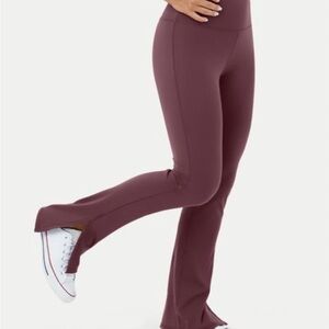 Softlyzero plush high waisted split gem flare yoga pants
